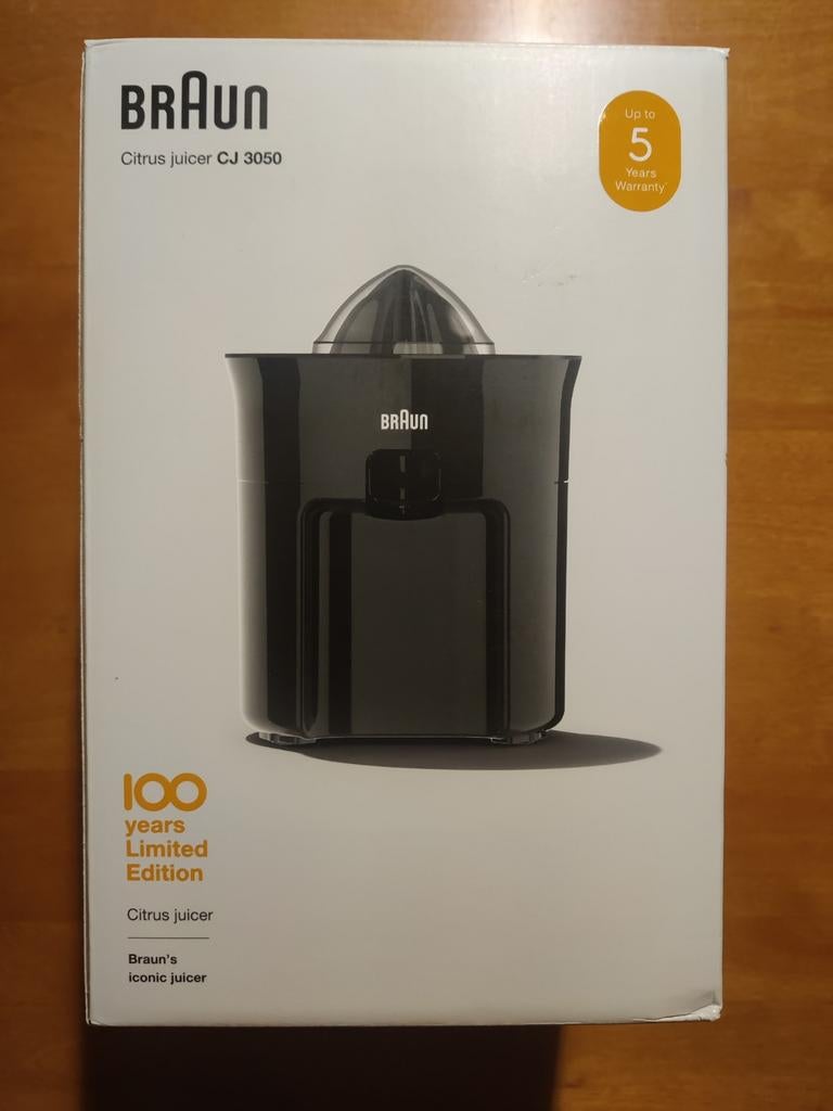 Braun Citrus Juicer CJ 3050 BK, Ophalen, Nieuw, Elektrisch, Citruspers