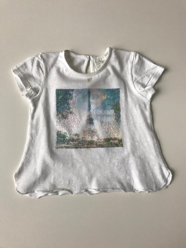 Witte t-shirt maat 92, Meisje, Ophalen of Verzenden, Zo goed als nieuw, Zara