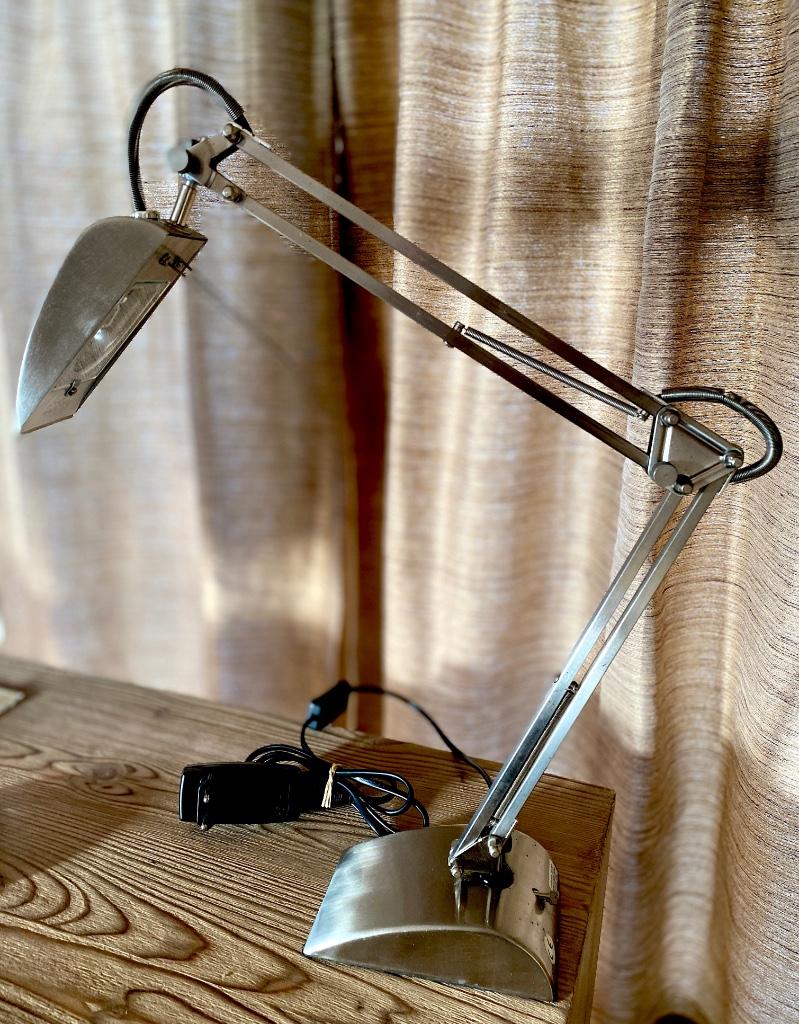 Gearticuleerde Bureaulamp "BAUHAUS Style” (Licht Halogène), Ophalen of Verzenden, Gebruikt, Glas, 50 tot 75 cm