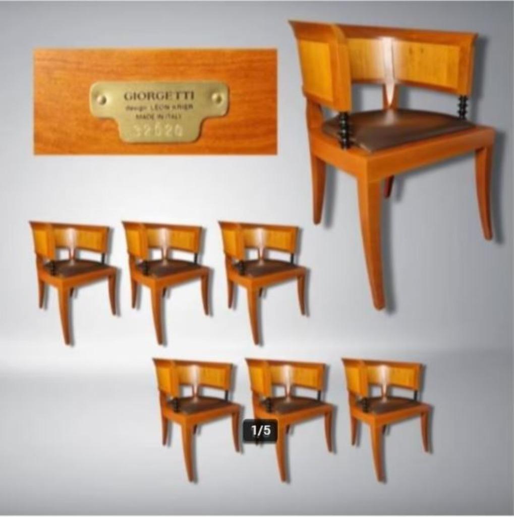 vintage Giorgetti design Sella stoelen Lèon Krier stukprijs, Ophalen, Overige kleuren, Design, Zo goed als nieuw