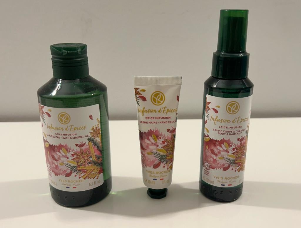 Yves Rocher cadeauset Infusion d'epices, Enlèvement ou Envoi, Neuf, Body lotion, Crème ou Huile