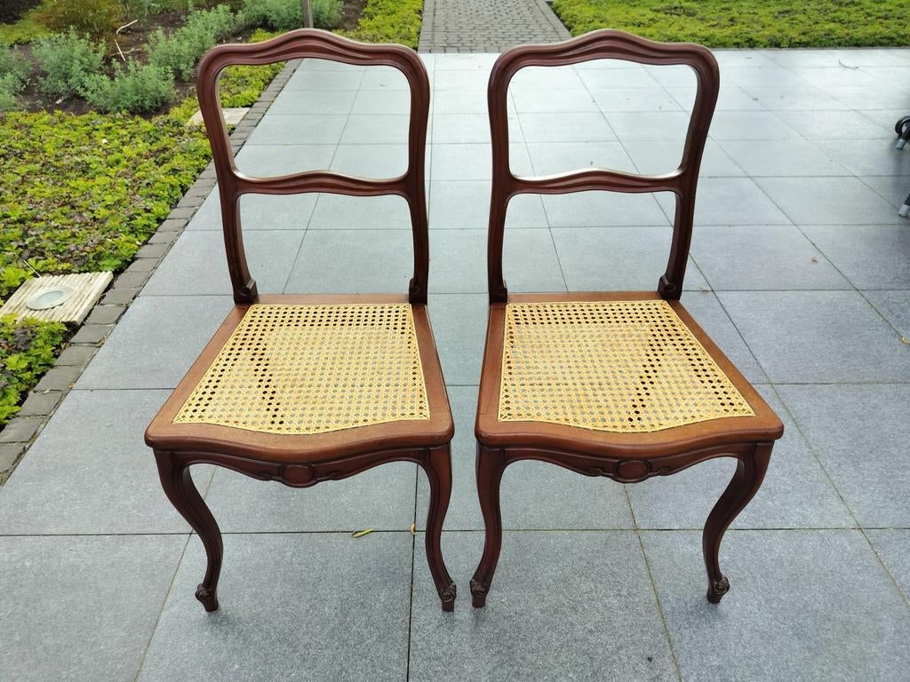 2 antieke Biedermeier-stijl stoelen, Antiek en Kunst, Antiek | Meubels | Stoelen en Sofa's, Ophalen