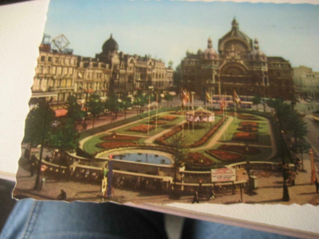 Oude kaart Antwerpen Middenstatie, Verzamelen, Ophalen of Verzenden, Antwerpen