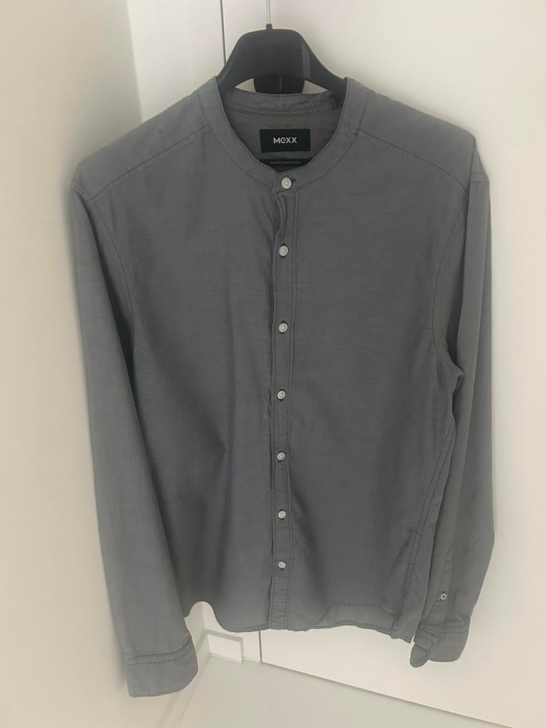 Donkergrijs hemd - slim fit - small, Kleding | Heren, Overhemden, Mexx, Halswijdte 38 (S) of kleiner, Ophalen of Verzenden, Zo goed als nieuw