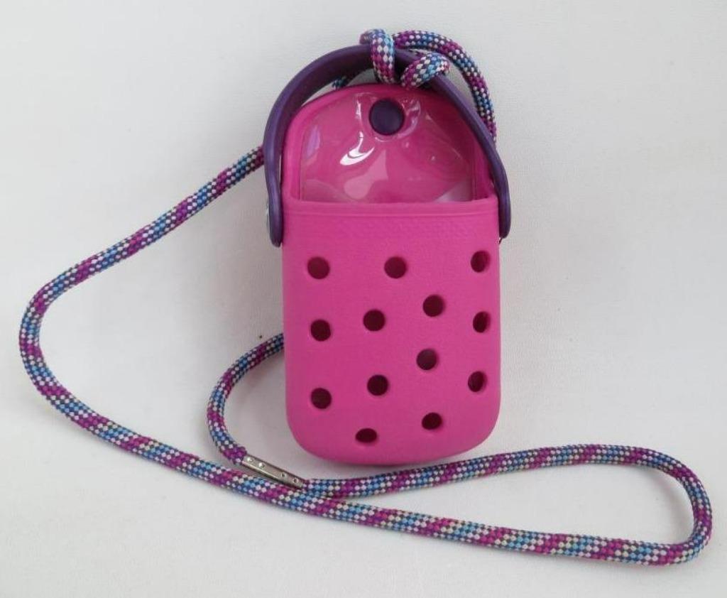 GSM hoesje crocs roze h 11,5 x b 7,5 cm als nieuw, Telecommunicatie, Ophalen of Verzenden, Zo goed als nieuw, Hoesje of Tasje