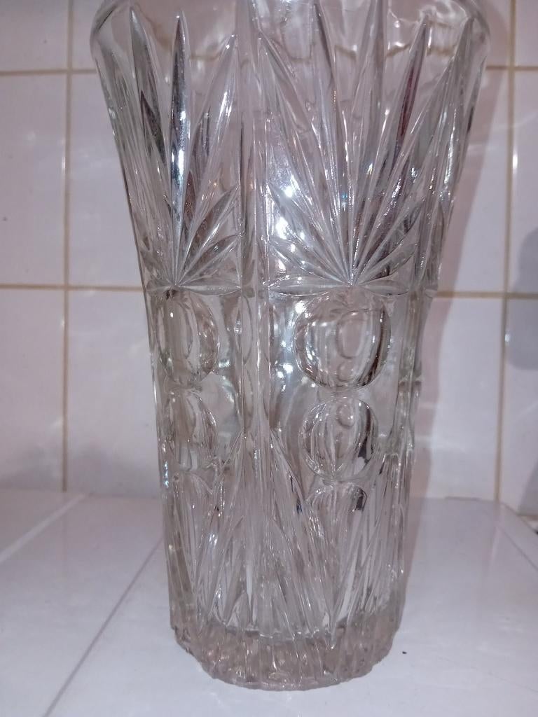kristal vaas, Huis en Inrichting, Woonaccessoires | Vazen, Overige kleuren, Ophalen of Verzenden, Minder dan 50 cm, Glas