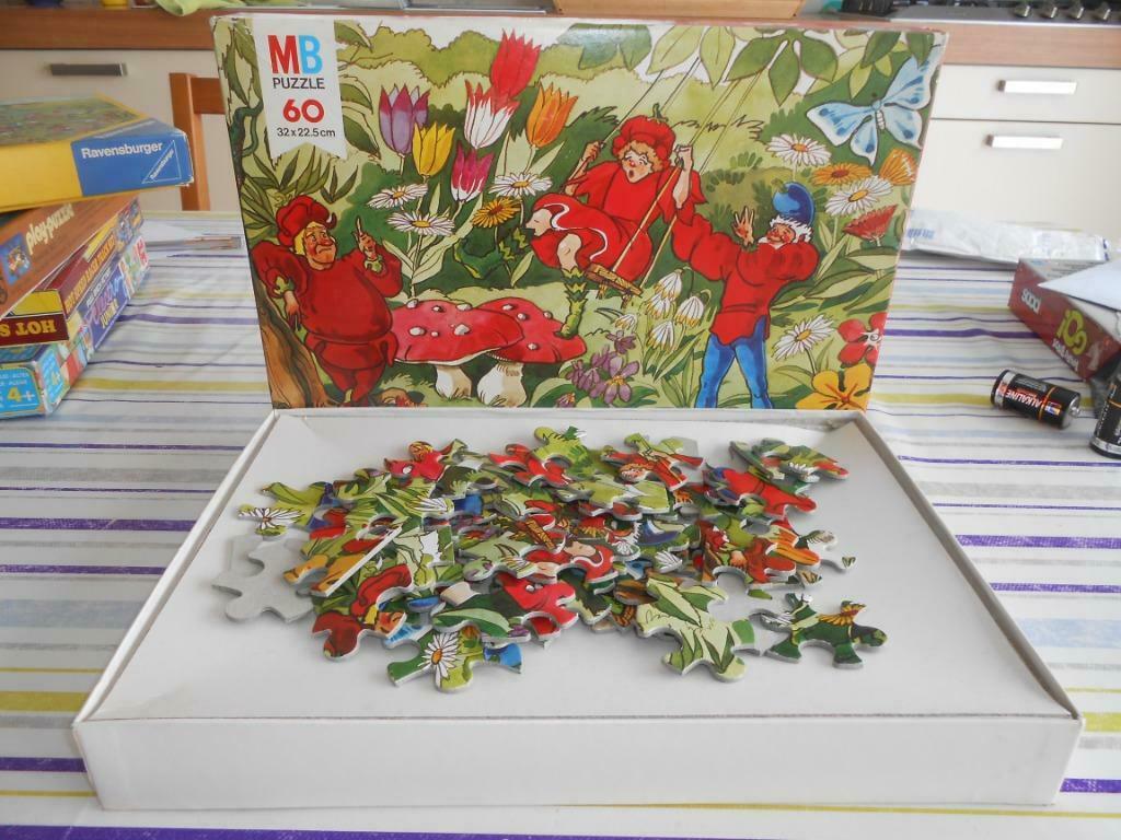 Puzzel Pinkeltje 'vintage' (MB), Ophalen of Verzenden, Meer dan 50 stukjes, Gebruikt, 4 tot 6 jaar