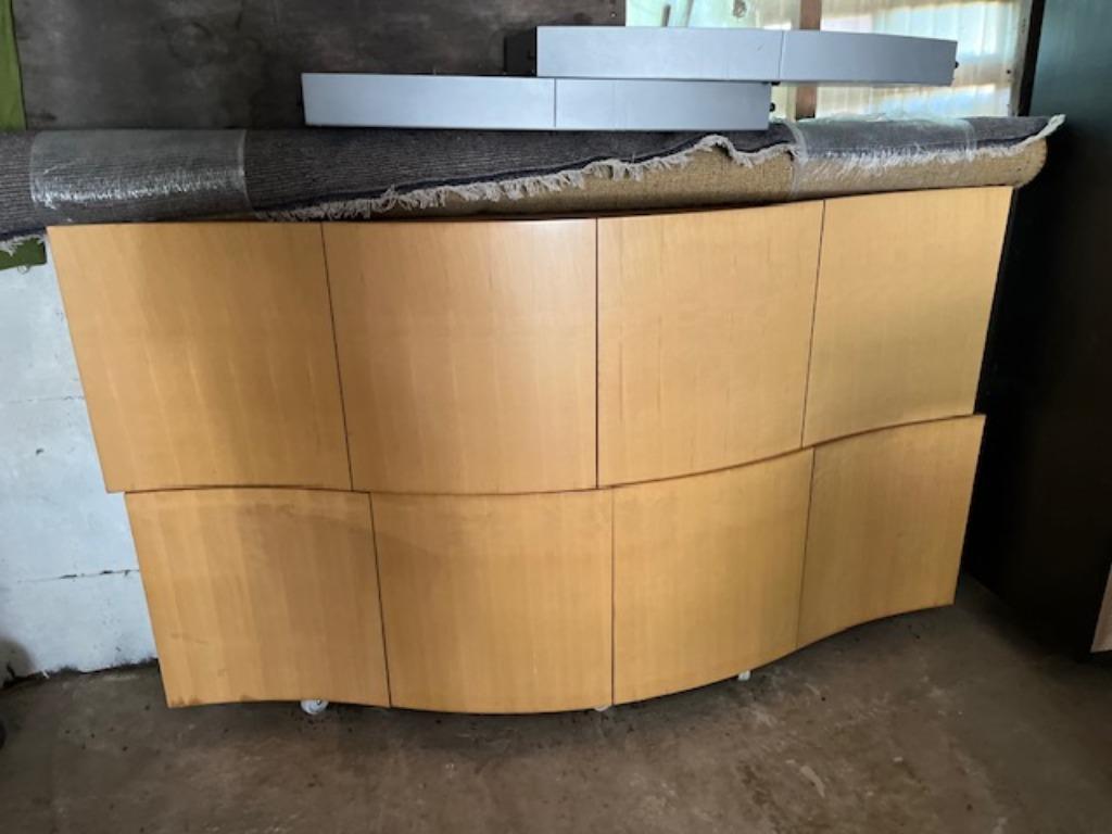 Hangdressoir met golving - 2 stuks - L 2m25 x H 50 cm x D 52, Ophalen, Overige materialen, Gebruikt, 200 cm of meer