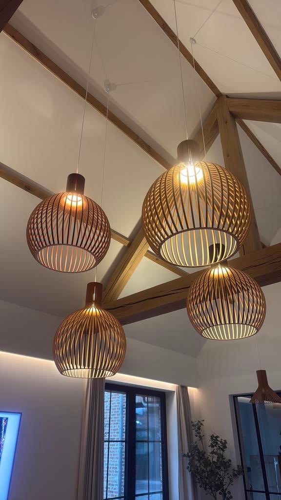 Secto design 4240 hanglamp, Ophalen, Zo goed als nieuw, Hout, Scandinavisch