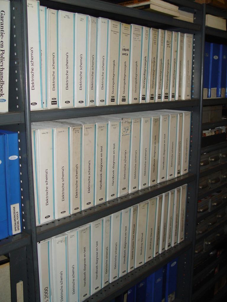 Werkplaatsboeken Ford jaren '90, Ophalen