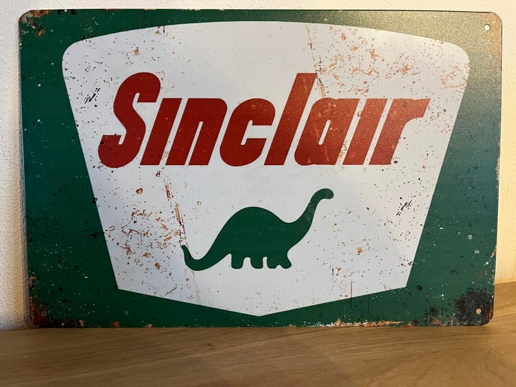Sinclair metalen plaat, Ophalen of Verzenden, Zo goed als nieuw