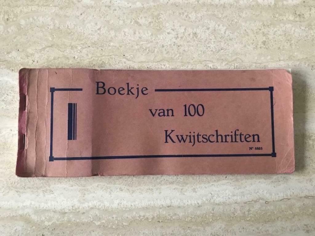 Vintage kwijtschrift boekje (zn3955), Enlèvement ou Envoi, Utilisé