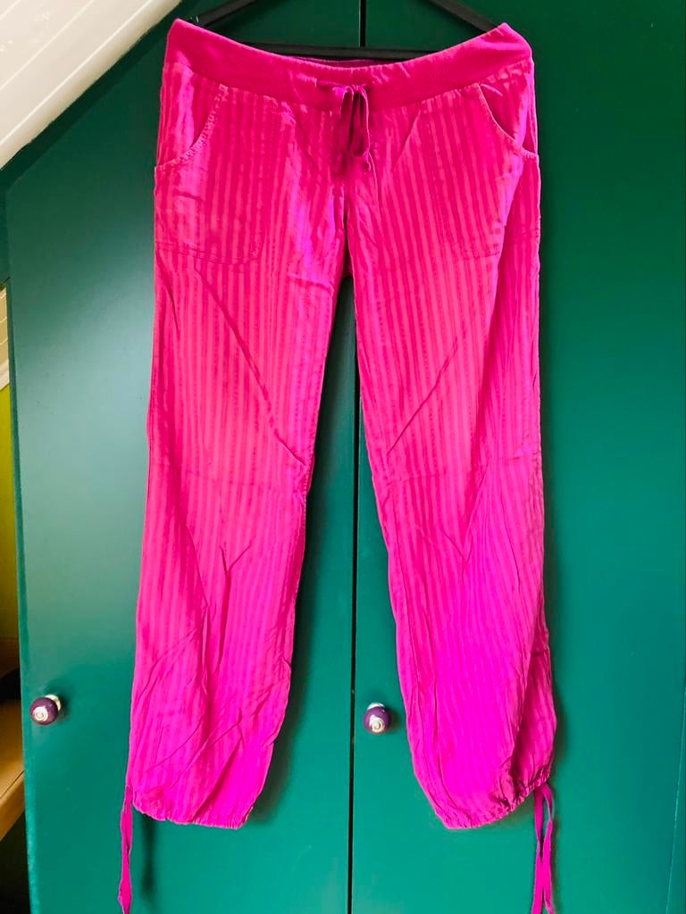 Roze linnen broek, Ophalen of Verzenden, Gedragen