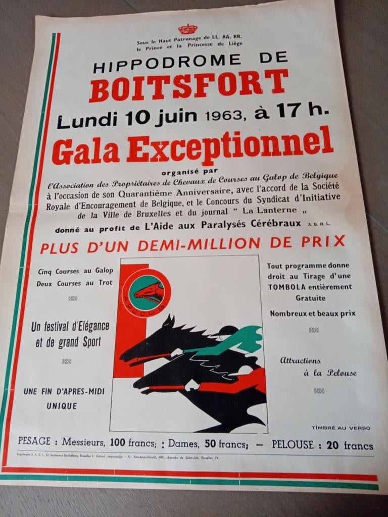 Affiche Paardensport 1963 lot 957, Verzamelen, Ophalen of Verzenden