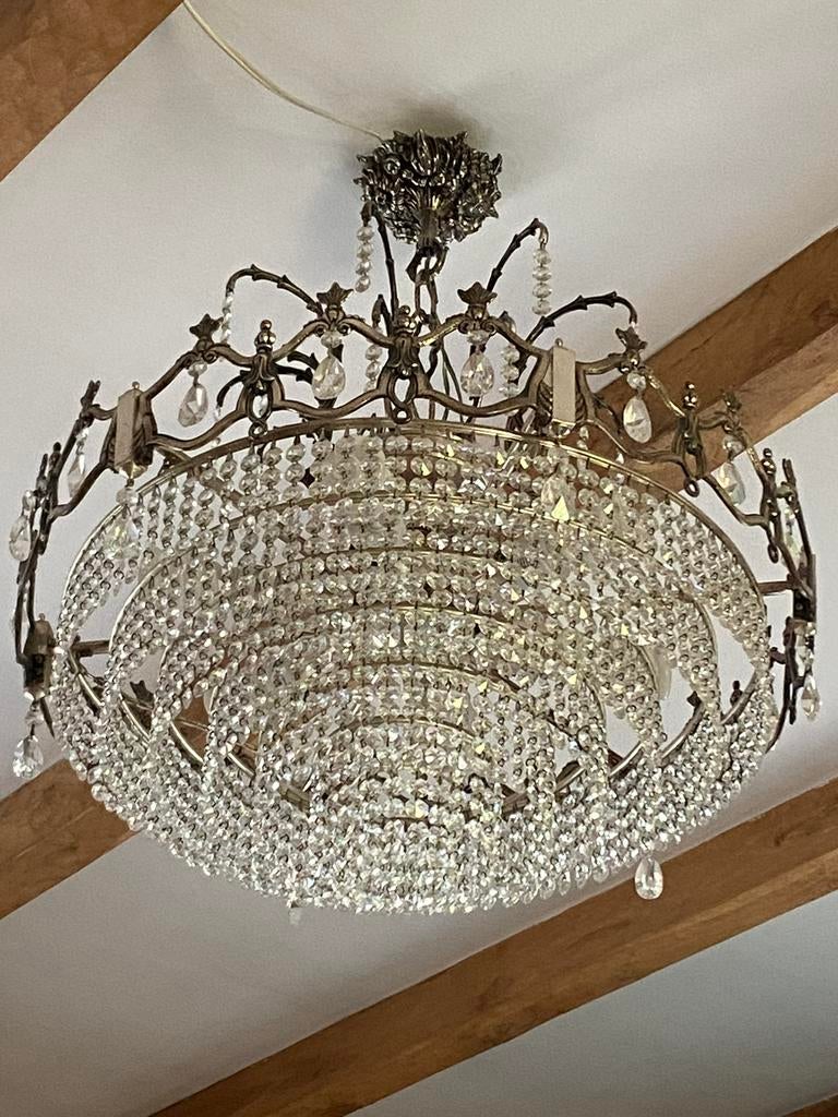 Lustre en cristal en parfait état, haut standing, Comme neuf