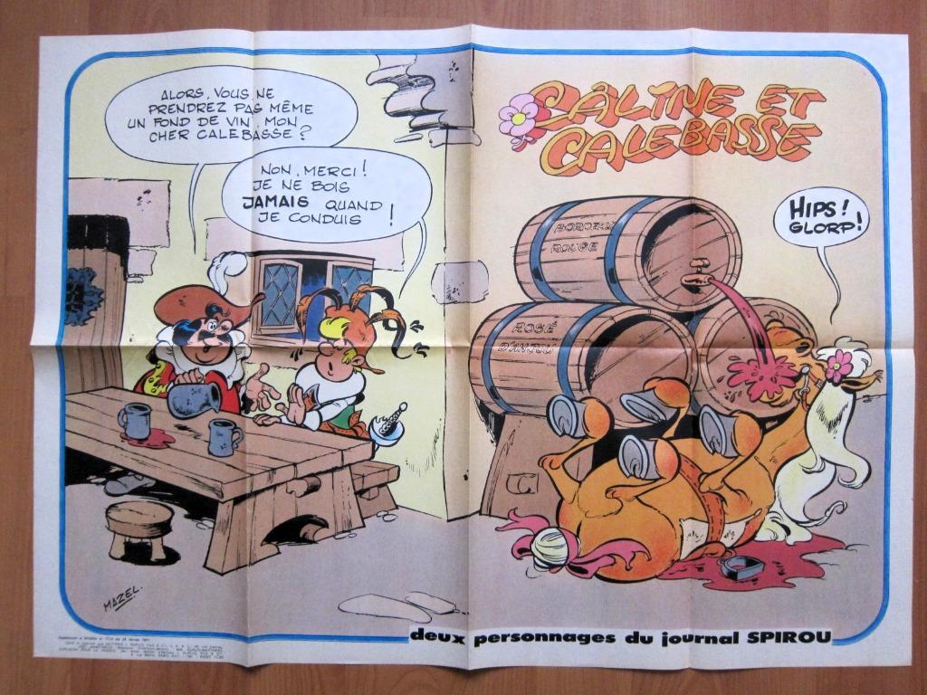 Spirou 1715 : poster Câline et Calebasse TBE (1971), Livres, BD, Comme neuf, Une BD, Enlèvement ou Envoi