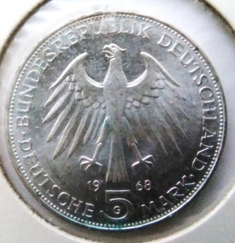 11 pièces en argent 5 marks 1968-1978 Allemagne 11,2gr 62,5%, Enlèvement ou Envoi, Allemagne, Série, Argent