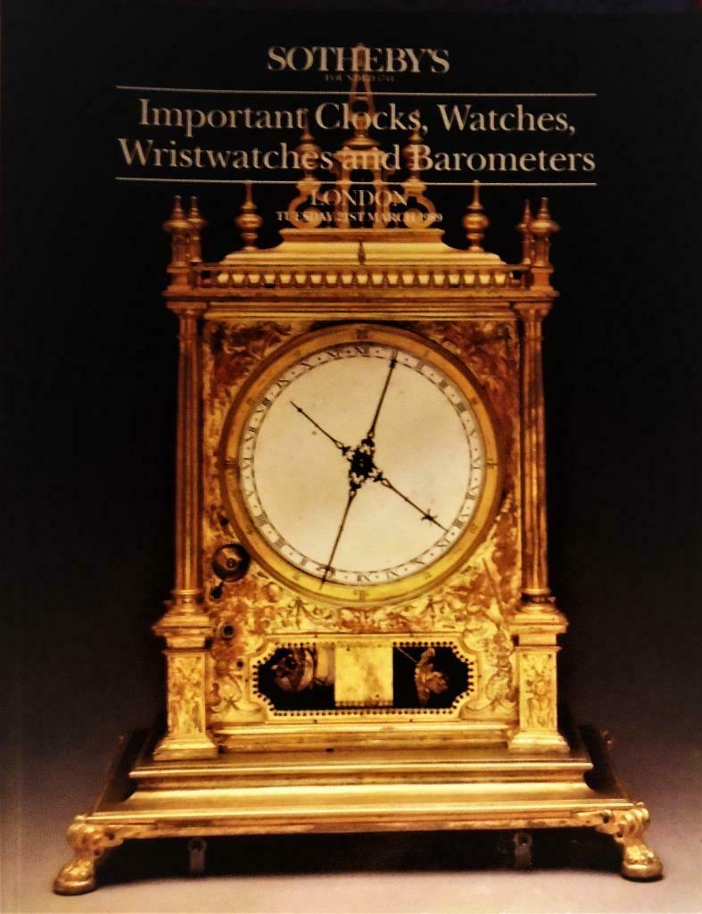 Auction catalogue: Clocks, Watches, Wristwatches.... - 1989, Ophalen of Verzenden, Zo goed als nieuw, Sotheby's London, Catalogus