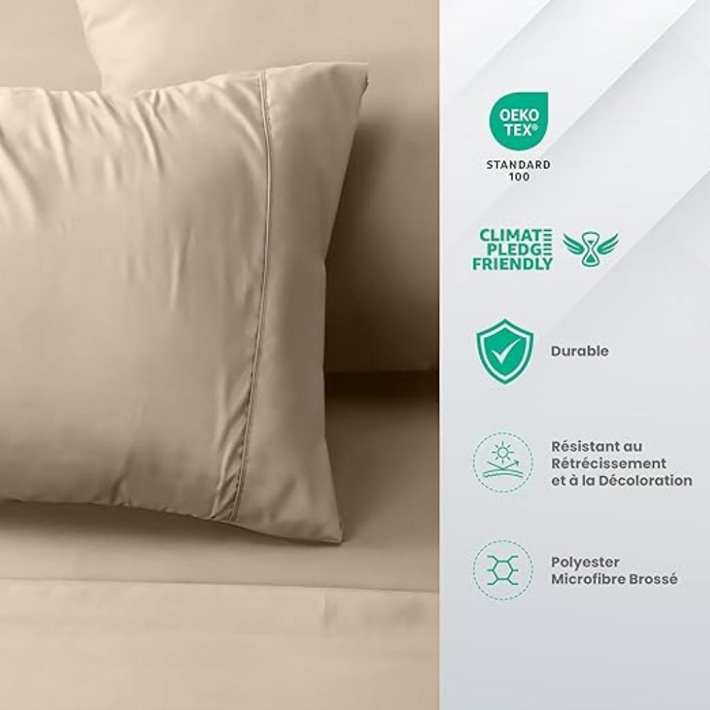 Utopia Bedding | Beddengoed | 180 x 200 cm | Nieuw, -, Verzenden, Beige, Utopia bedding