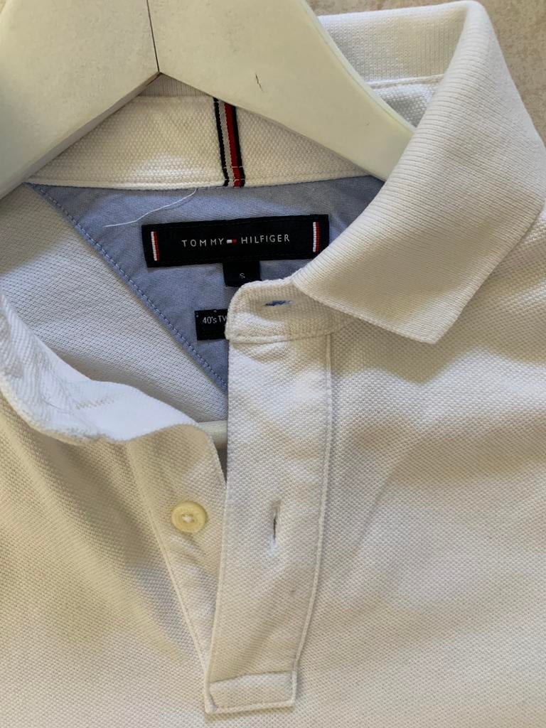 Heren polo Tommy Hilfiger S wit als nieuw, Ophalen of Verzenden
