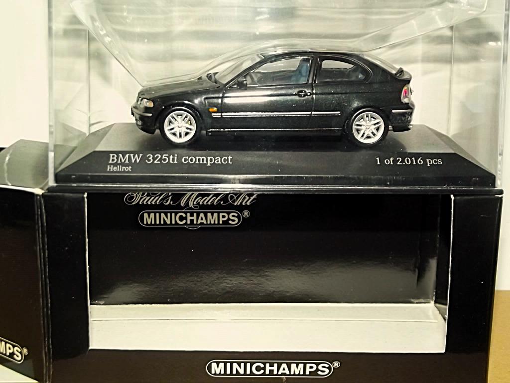 BMW Série 3 Compact 2000 MINICHAMPS - Echelle 1/43, Enlèvement ou Envoi, Utilisé, Voiture, MiniChamps