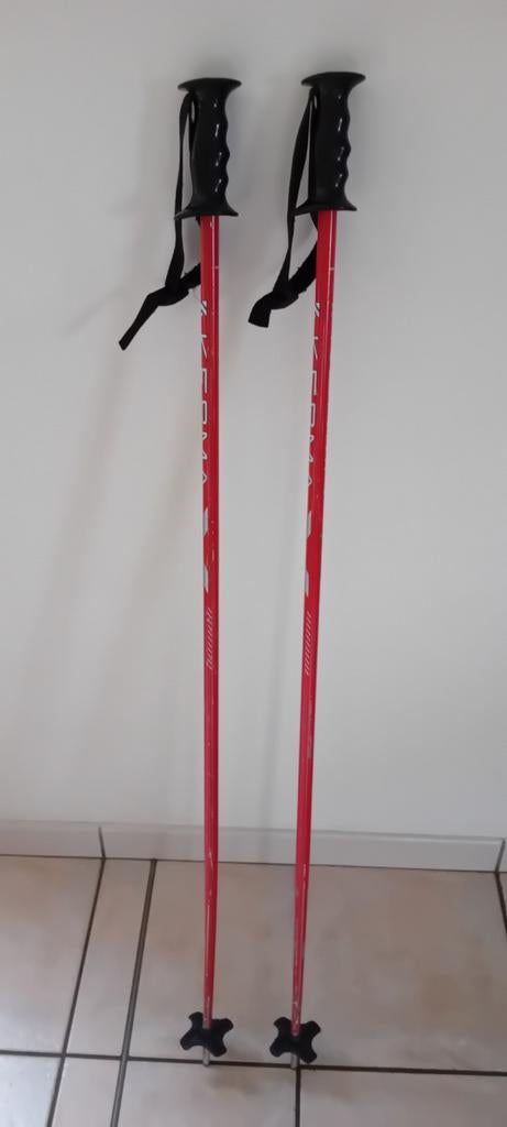 Kerma turbo skistokken 125 cm, Sport en Fitness, Gebruikt, Stokken, 100 tot 140 cm, Ski
