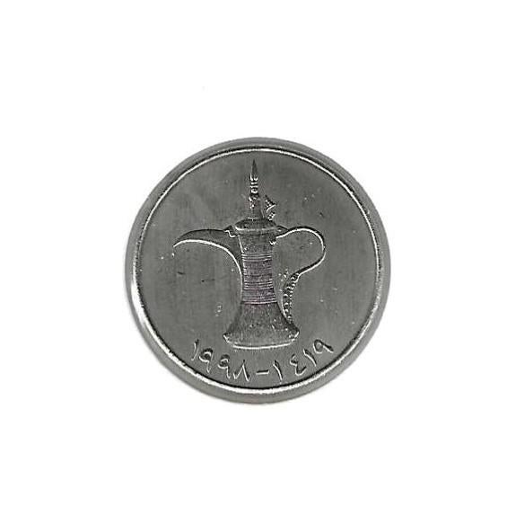 Verenigde Arab. Emiraten, 1 Dirham AH1419(1998)., Ophalen of Verzenden, Midden-Oosten, Losse munt
