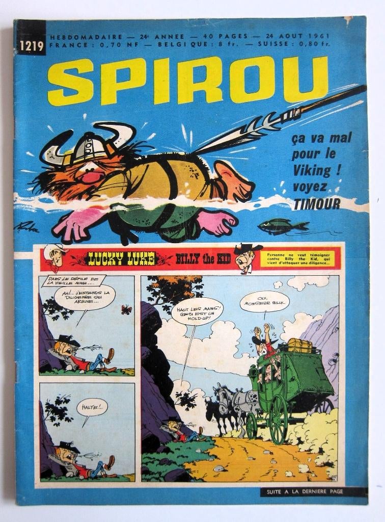 Spirou 1219 + mini-récit+ suppl. publicitaire Bon marché, Livres, Enlèvement ou Envoi, Une BD, Utilisé, Collectif