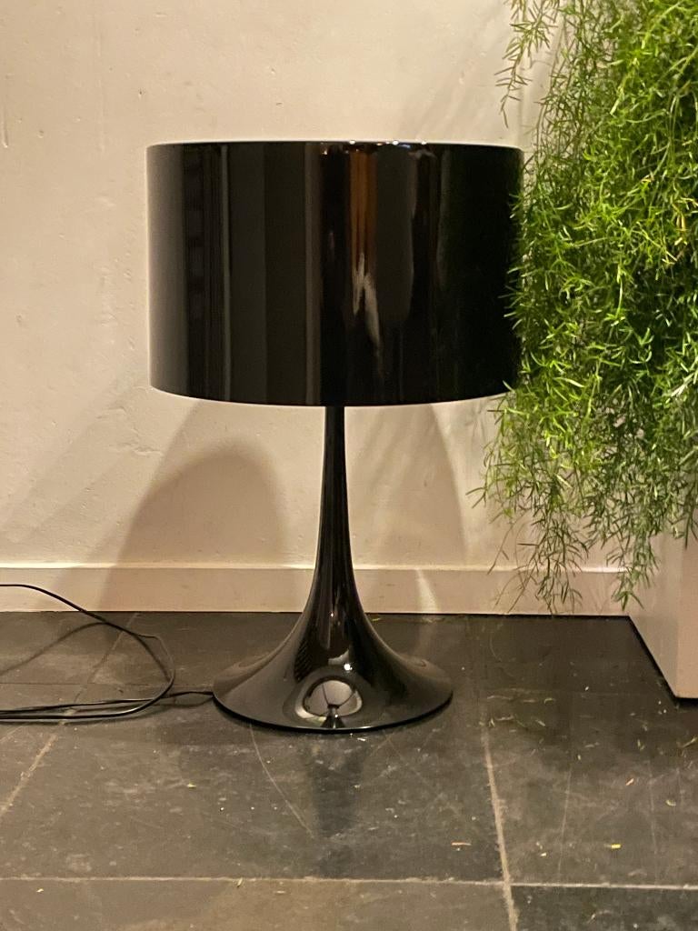 Flos Spun Light T1 tafellamp zwart, 50 tot 75 cm, Ophalen of Verzenden, Zo goed als nieuw, Glas