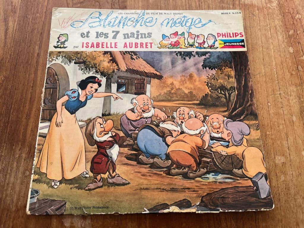 Oude LP "Blache Neige et les 7 nains -Philips, Envoi, Utilisé, Walt disney