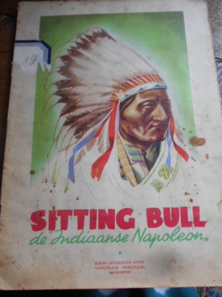 sitting bull, prentjesboek chocolade martougin, Ophalen of Verzenden, Gelezen, Martougin, Plaatjesalbum