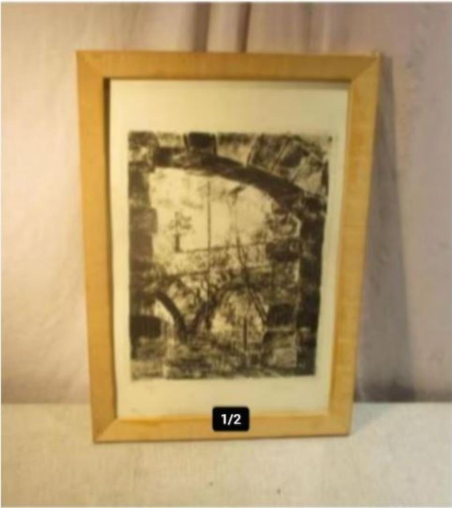 Mooie Oude Ets 'Oude Stenen Brug' - Hendryckx, Ophalen of Verzenden