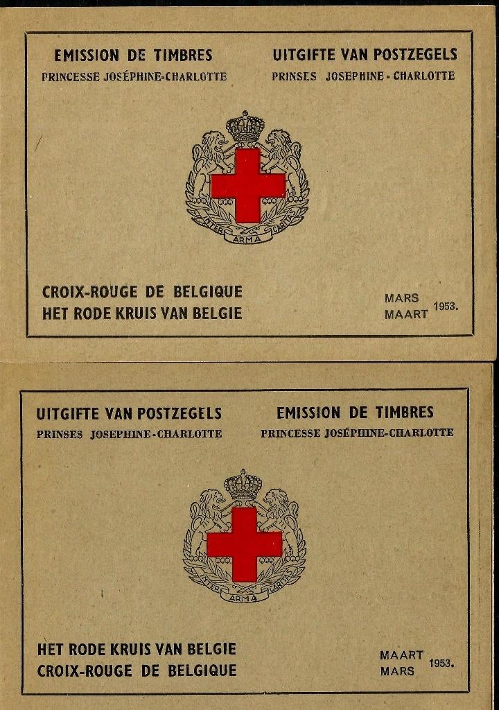 1953 Prinses Joséphine-charlotte OBP B 914A & B**, Koninklijk huis, Orginele gom, Ophalen of Verzenden, Zonder stempel