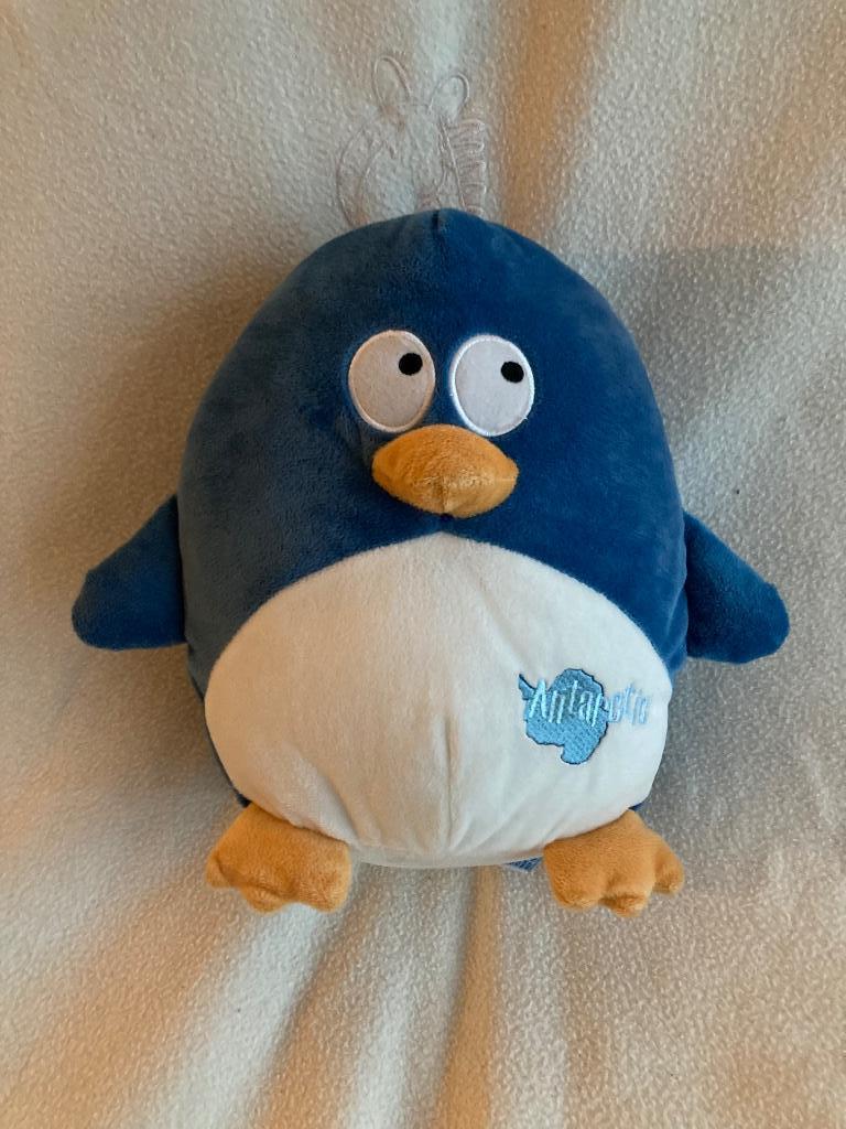Pinguïn Antarctica / blauwe knuffel  Prémaman met bel H 35cm, Kinderen en Baby's, Speelgoed | Knuffels en Pluche, Ophalen of Verzenden