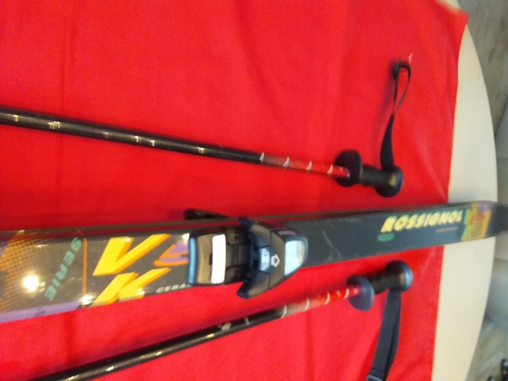 1 paar skilatten Rossignol met stokken, 1,78 m, Ophalen, 160 tot 180 cm, Gebruikt, Rossignol