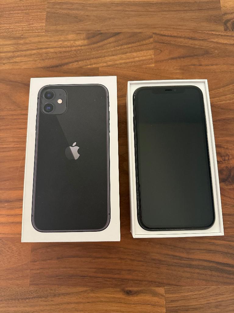Apple iPhone 11 128GB met Rhinoshield bumpercase, Zwart, Zonder simlock, Zonder abonnement, 128 GB