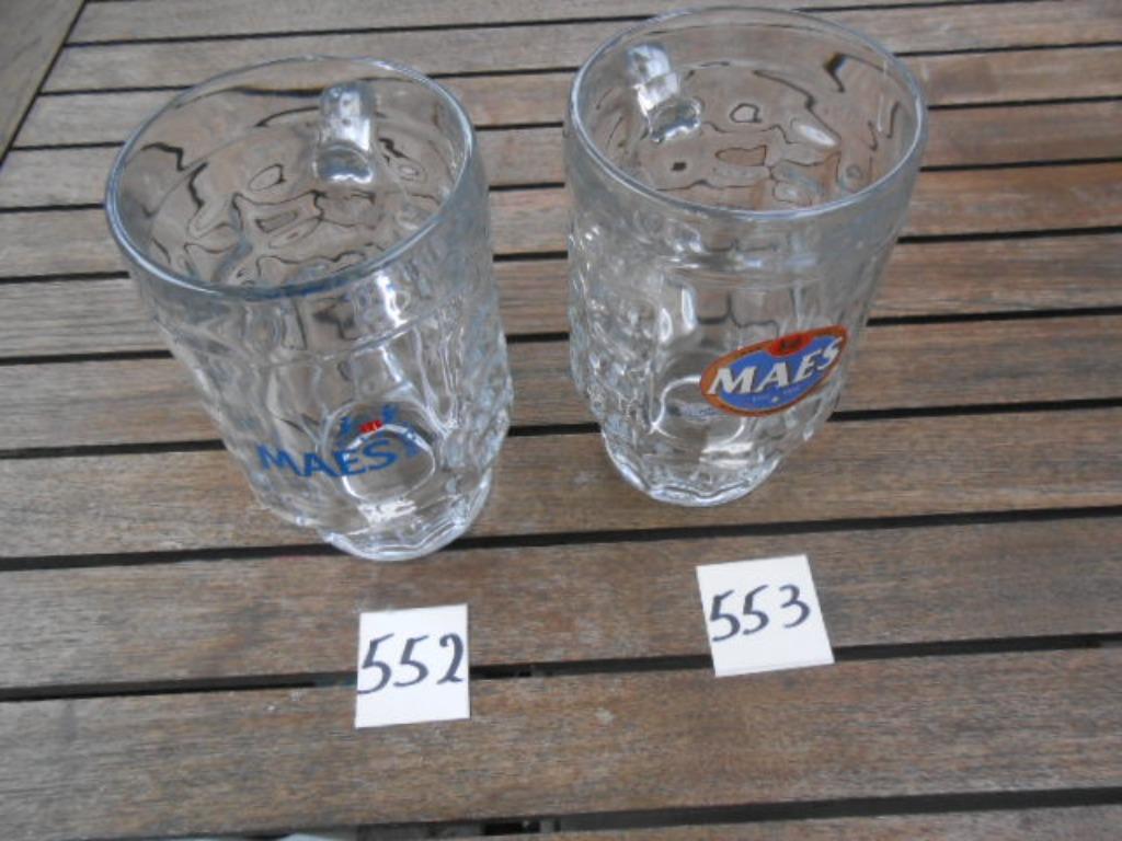 Pot à bière Maes, chope à bière, verre Oktoberfest, 0.5L,, Enlèvement ou Envoi, Comme neuf, Verre ou Verres