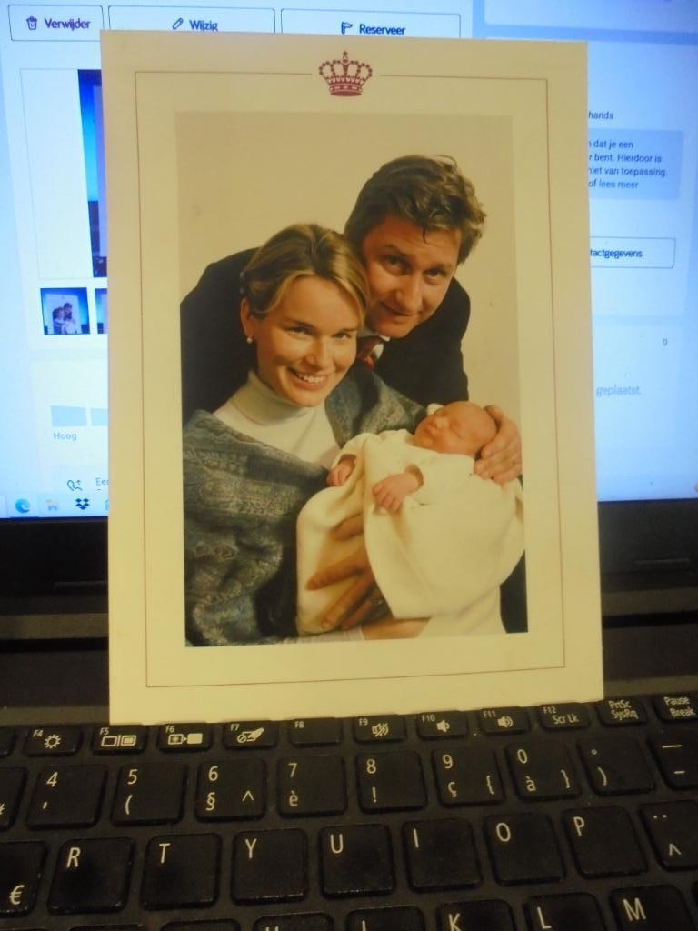 Prinses Elisabeth geboortekaart, Verzamelen, Ophalen of Verzenden, Zo goed als nieuw, Kaart, Foto of Prent