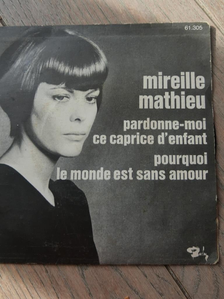 Single : Mireille Mathieu : pardonne-moice caprice d'enfant, CD & DVD, Enlèvement ou Envoi, Comme neuf