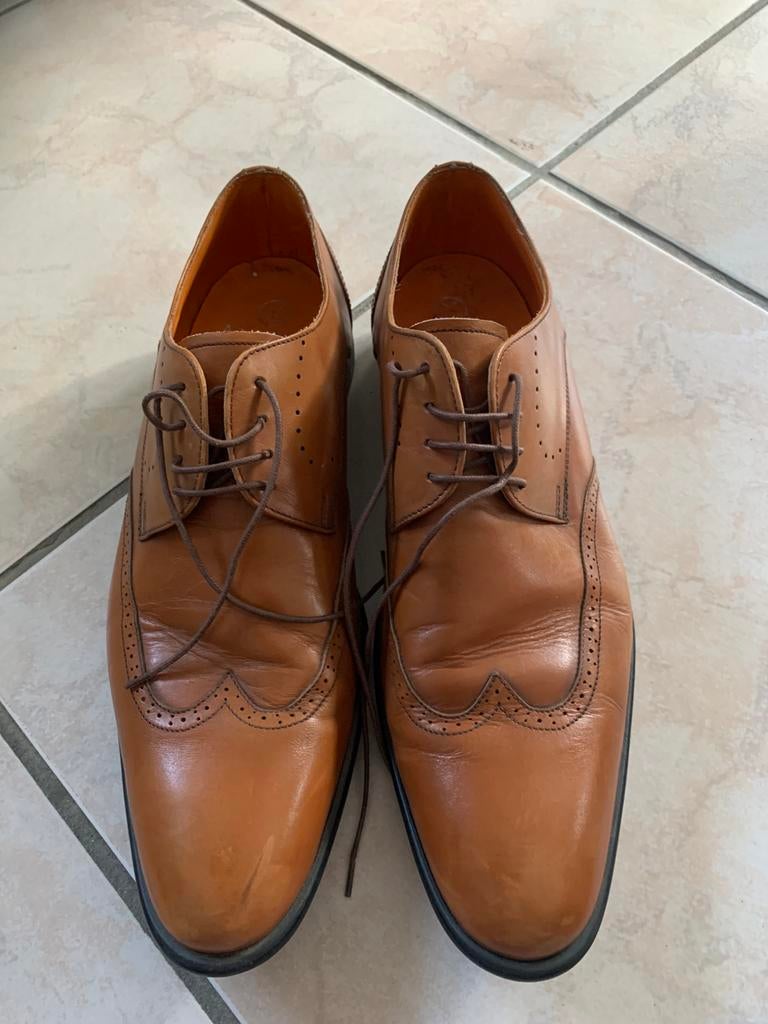 Klasse heren schoenen Ambiorix 43 1/2 cognac kleur kwal, Enlèvement ou Envoi