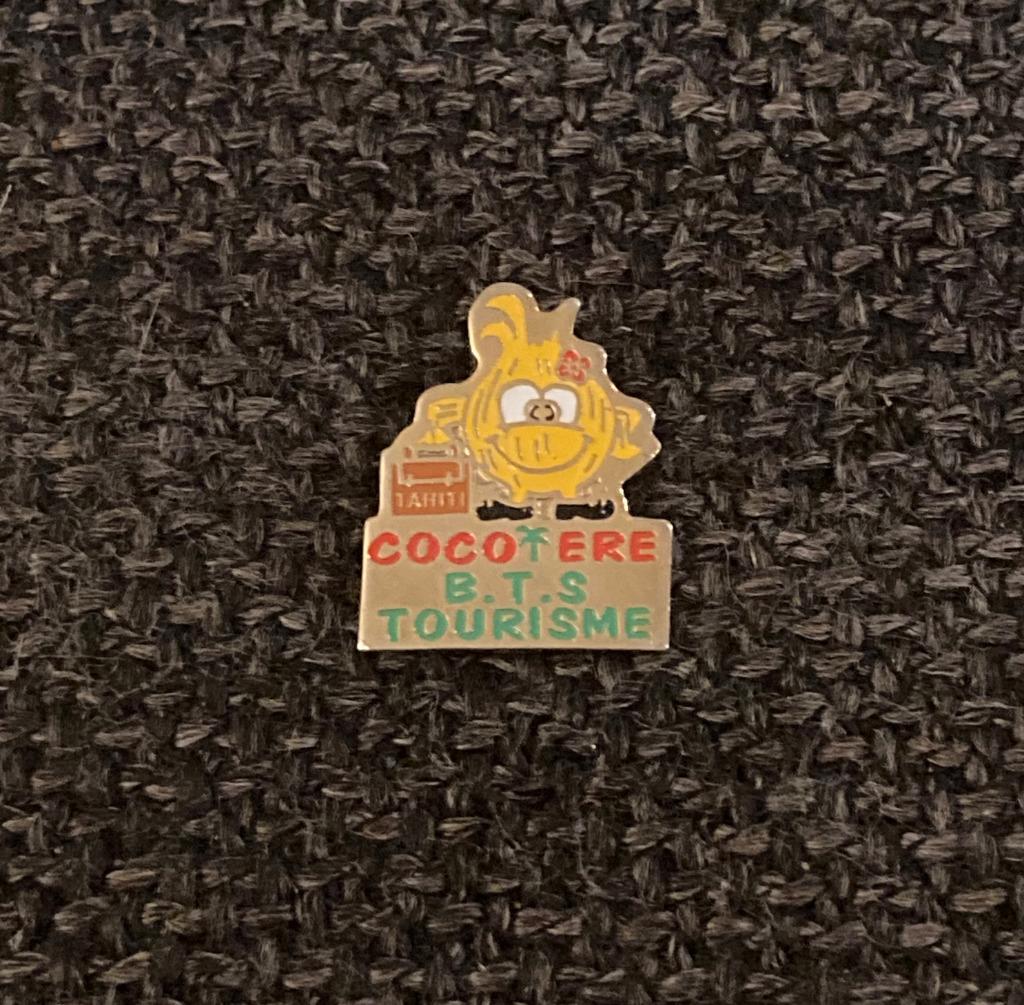 PIN - COCOTERE - BTS TOURISME - TAHITI, Verzamelen, Verzenden, Gebruikt, Overige onderwerpen, Speldje of Pin