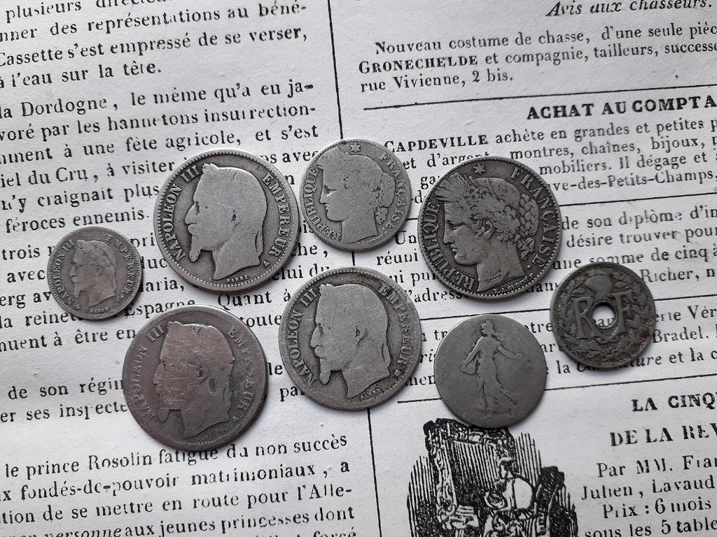 Pièces d'argent françaises, Envoi, Argent