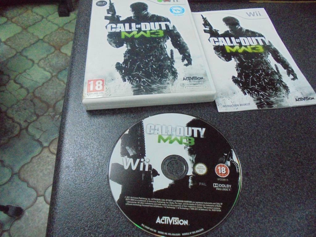 WII Call of duty MW3 (orig-compleet), Enlèvement ou Envoi, Utilisé, À partir de 18 ans