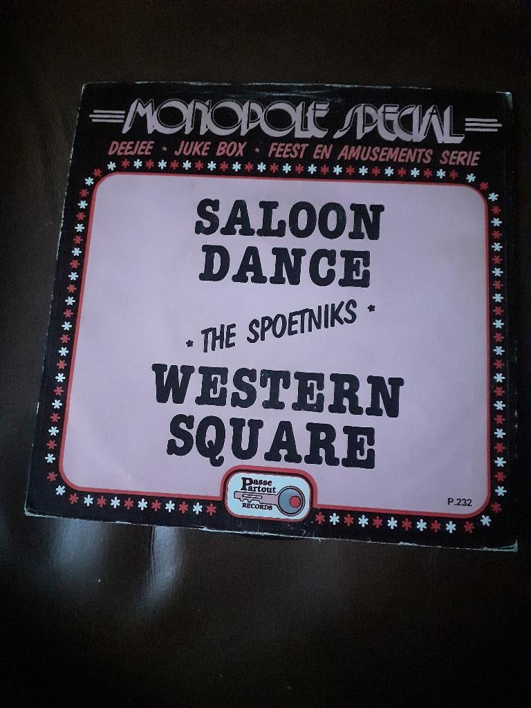 45T Spoetniks : Saloon dance / Western square (Belpop), Cd's en Dvd's, Ophalen of Verzenden