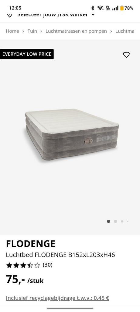 Opblaasbare matras met ingebouwde pomp, Ophalen, Ingebouwde pomp