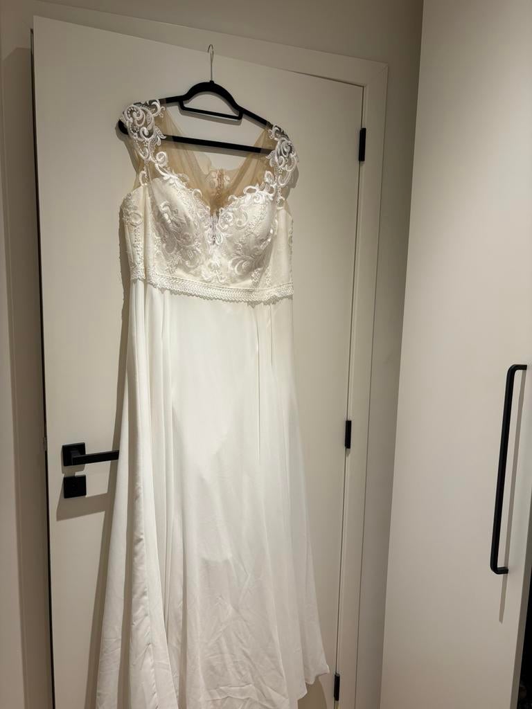 Trouwjurk maat 48, Kleding | Dames, Ophalen of Verzenden, Gedragen, Wit, Trouwjurk