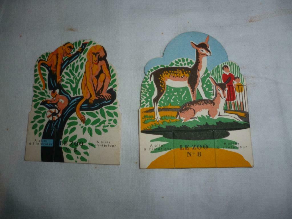 2 cartons très anciens PHOSPHATINE publicité LE ZOO réclame, Enlèvement ou Envoi