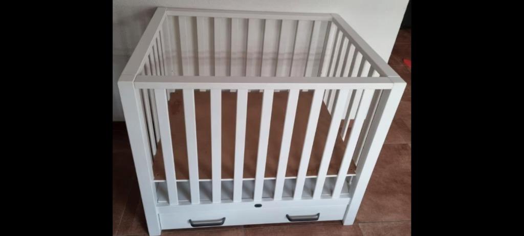TWF box Laura met lade wit incl matras en hoeslaken, Ophalen, Zo goed als nieuw, In hoogte verstelbaar