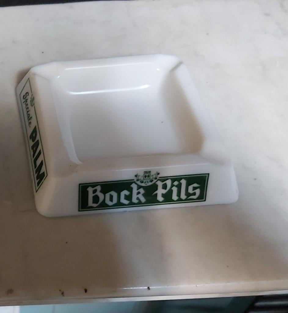 Palm/Bock pils kleine vierkant asbak, Verzamelen, Ophalen of Verzenden, Zo goed als nieuw, Palm