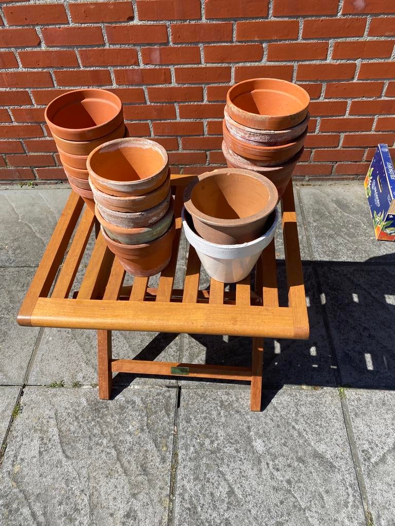 Terra cotta bloempotten prijs afhankelijk van grote, Ophalen of Verzenden, Zo goed als nieuw